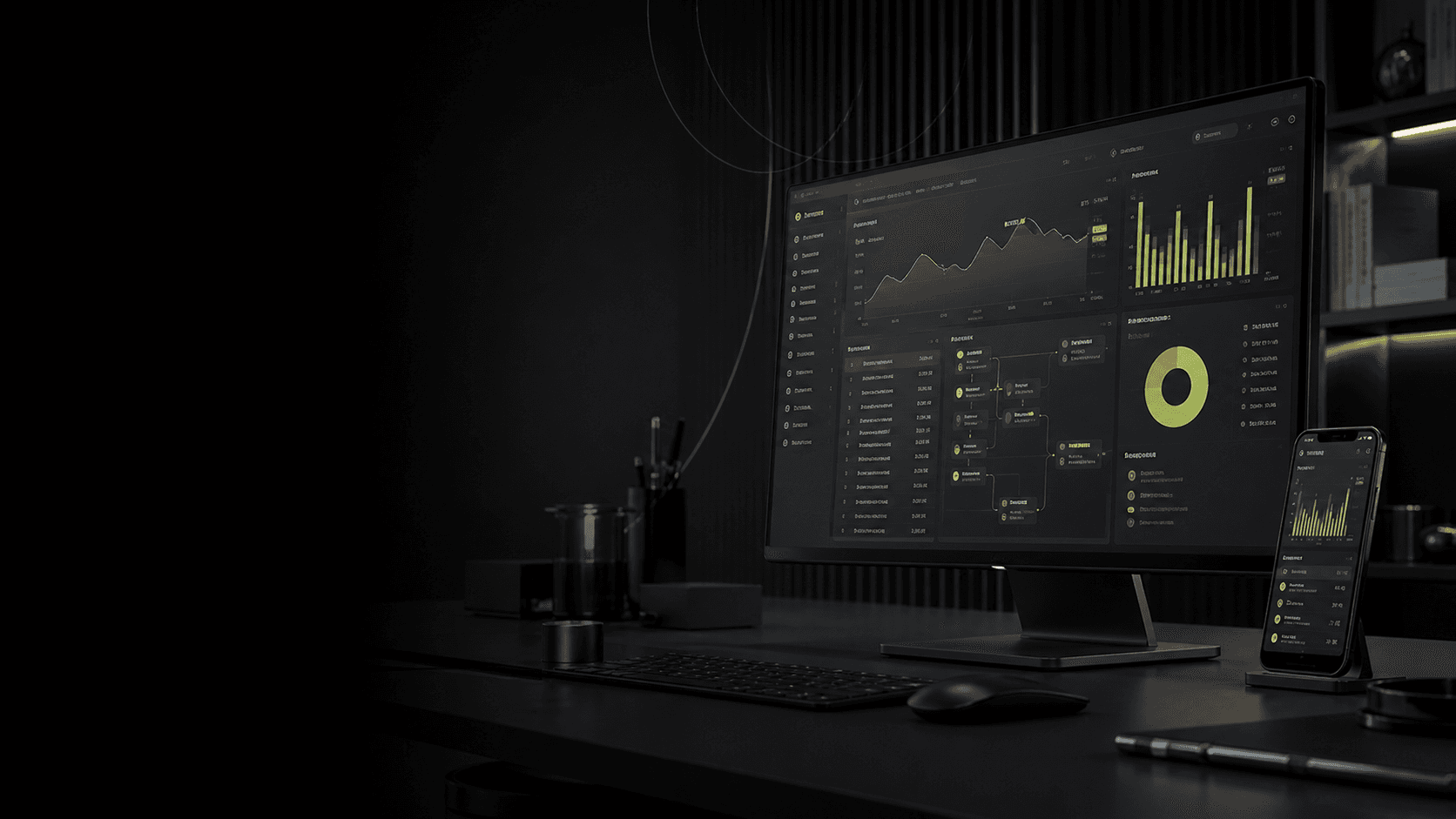 Premium enterprise analytics workstation and connected business insights application