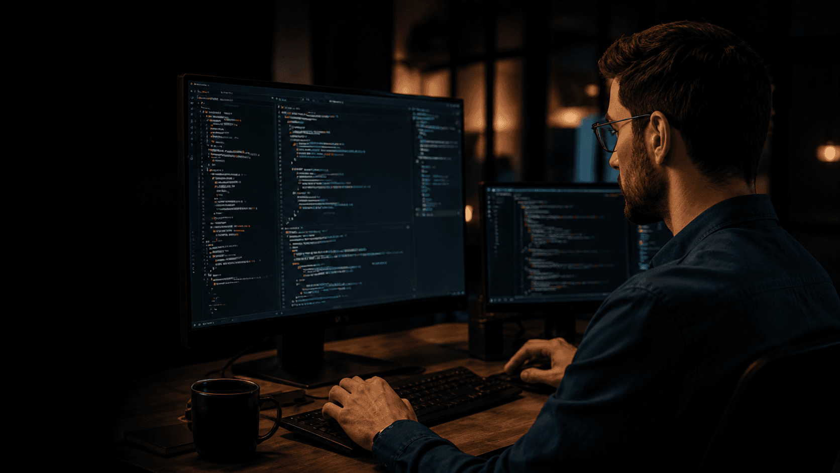 Software engineer building a custom enterprise platform